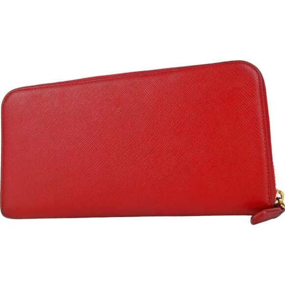 812159AM (C2) Prada Wallet Long Red Leather - Picture 2 of 13